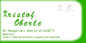 kristof oberle business card